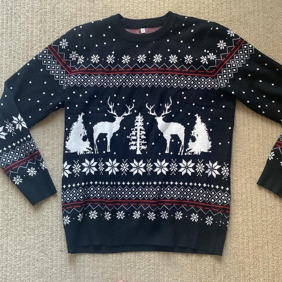 Amazon Hpoicly Christmas Sweater, size L, crew neck sweater, Viscose. - Picture 4 of 10